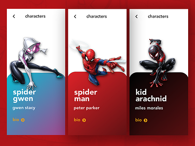 Spiderverse app app design design graphic design ui ux ux ui design