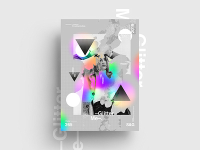 –Glitter.Me. adobe art collage collageart color glitter gradient illustration love photoshop poster posterdesign retro swiss texture type typography vector