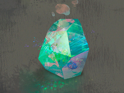 gem 2d art cristal gem graphic art green illustration jewel