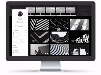 Adobe XD | Daily Creative Challenge - Day 2 adobe adobexd app app branding black and white digital gif hongkong minimal photo album photograhy prototype ui ui ux designer uidesign user profile userexperience userinterface website xddailychallenge