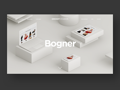 Orendt Studios Case Study 3d clean design illustration minimal responsive design teaser ui ux web website white