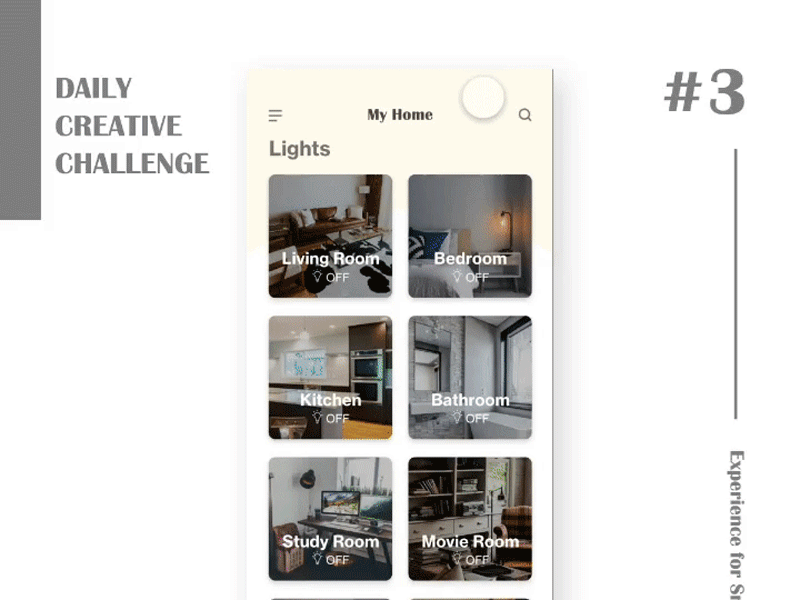 Adobe XD | Daily Creative Challenge - Day 3 adobexd app branding digital gif home app hongkong house light bulb living room prototype smart city smart living smarthome ui uidesign user experience user interface ux ui design xddailychallenge