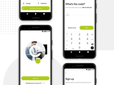 Cammeo - Sign Up android android app app lyft mobile app ride ridesharing taxi uber ui ui ux design ux