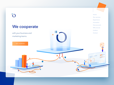 Cooperate Illustration branding czyzkowski design illustration objectivity team web