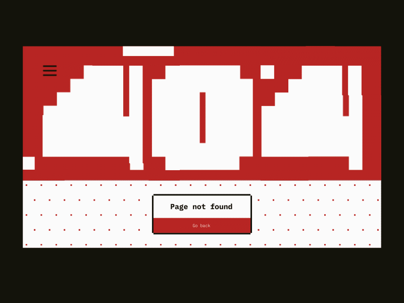 Daily UI #008- 404 Page 404 404 error 404 error page adobexd bold dailyui design gif glitch red ui