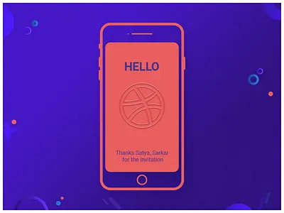 Hello Dribbble color concept design flat header icon illustration invitation layout mobile page thank you card type uiux ux vector website welcome page