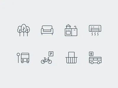 Real estate icon set icon icon set iconography icons illustration pictogram re branding real estate set ui vector web
