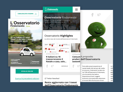 Osservatorio Findomestic | Mobile branding cards design finance highlights material design mobile ui ux