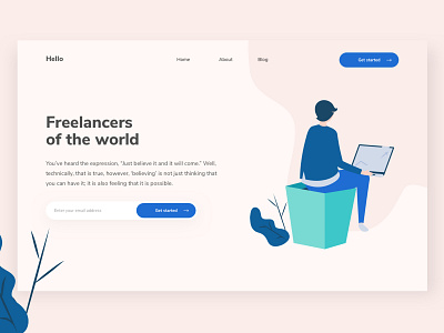 Freelancers Of The World design freelance get started homepage illustration landing page sketch ui ui design ux ux design vector web website