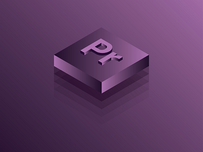 Isometric Adobe Premiere adobe premiere effect gradient isometric isometric design logo vector design video video editing