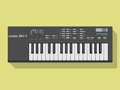 Casio SK-1 illustration vector