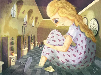 Alice In Wonderland alice in wonderland illustration texture whimsical