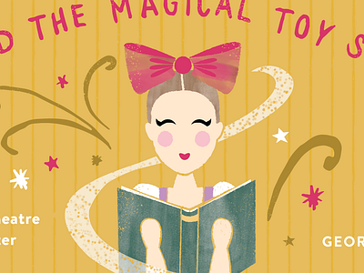 Coppelia Ballet Illustration ballet coppelia dance feminine illustration promotional design texture