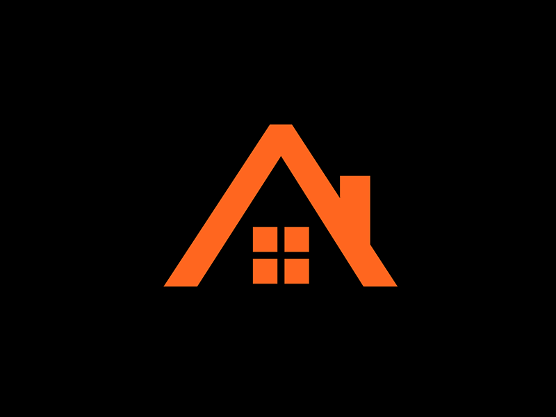 Logo Animation Test 2d animation after affects animation animation after effects contractor design flat house icon illustration loader logo orange type vector web