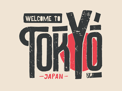 Tokyo design font lettering logo t shirt design tokyo typeface typography vector