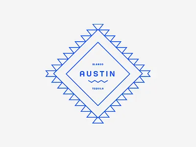 Austin badge geometric logo monoline simple