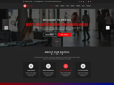 Business & Personal Portfolio PSD Template branding corporate branding photoshop psd design typography ui ux web
