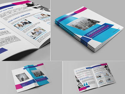 Awesome Corporate Bi-fold bi fold bifold bifold brochure blue booklet business business brochure clean corporate corporate brochure creative creative brochure editable emydesign marketing marketing brochure modern modern brochure multipurpose real estate