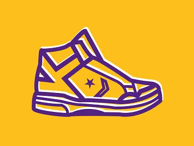 Converse Basketball Shoe basketball basketball icon basketball shoe icon la lakers magic johnson shoes sports vintage sports