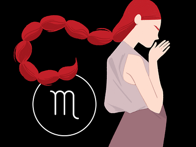 Scorpio astrology digital art editorial horoscope illustration illustration art