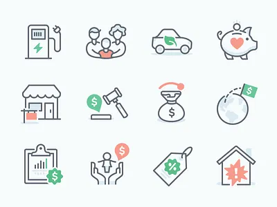 TurboTax Iconography app icons color icon icon design icon designer icon set iconography icons illustration line set turbotax web icons