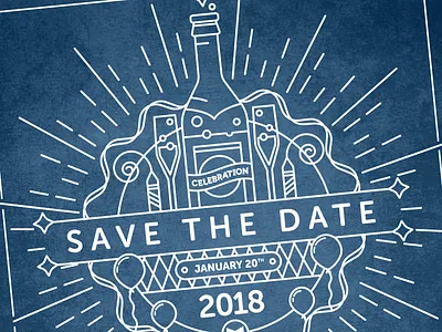 New Years Save the dates illustration vector