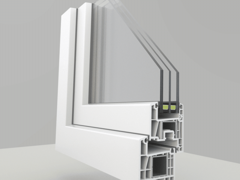 Window Profile animation architechture branding building c4d design motion octanerender