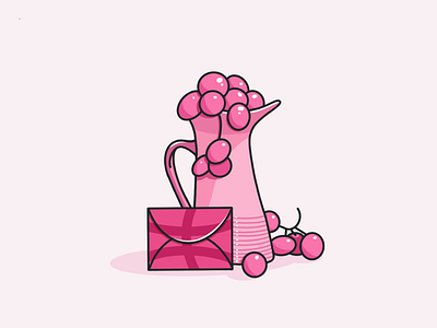 Invitation grapes invitation invite procreate