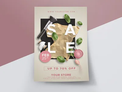 Beauty Store Sale Flyer advertisement beauty beauty logo beauty product beauty sale commerce design fashion fashion ad fashion sale flyer flyer design flyer template illustration photoshop poster poster design sale flyer store template