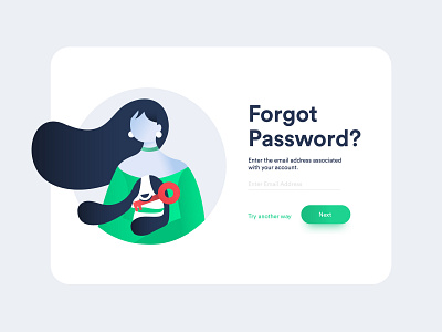 Forgot Password 01 design girl illustration minimal mobile onboarding password signin signup typo ui ux web