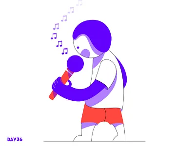 Singer 100 day challenge 100 day project adobe adobe illustrator behance charachter design character character art clean color colors desiginspiration design dribbble flat illustration mic singer vector vector art
