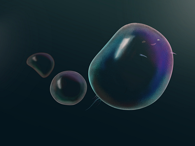 Alien bubble alien animal bubble character design illustration magic procreate soap