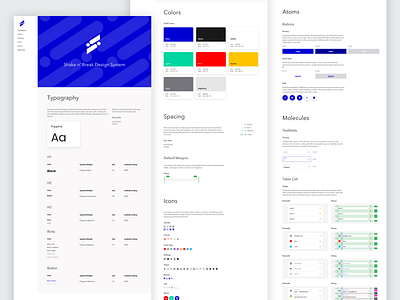 Shake n' Break Design System atoms design system library molecules style guide