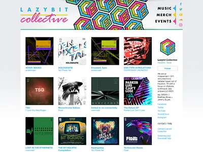 Lazybit.co bandcamp webdeisgn