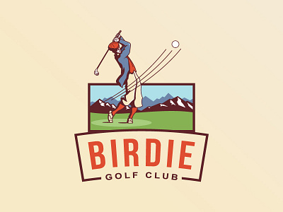 Golf Birdie birdie brand branding concept golf golf ball golf club golf course golf logo green illustration logo sport sportive