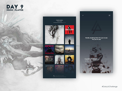 Music player dailyui dailyuichallenge minimal mobile app music music album music app player
