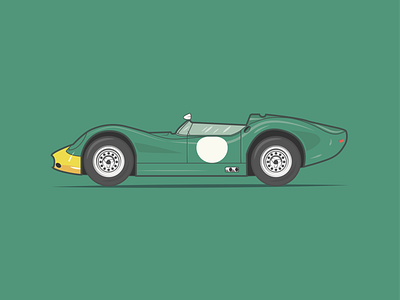 1958 Lister "Knobbly" brand design flat graphicdesign icon illustration illustrator lettering minimal vector