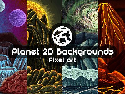 Planet Pixel Art 2D Backgrounds 2d 2d backgrounds backgrounds game game assets gamedev pixel art