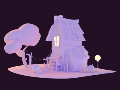 3D House 3d model available for hire blender3d