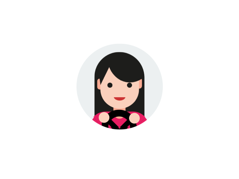 Character Animation - Girl Driving 2d animation animation animation 2d characteranimation design illustration principleapp principleformac sketch app ui uidesign ux uxdesign