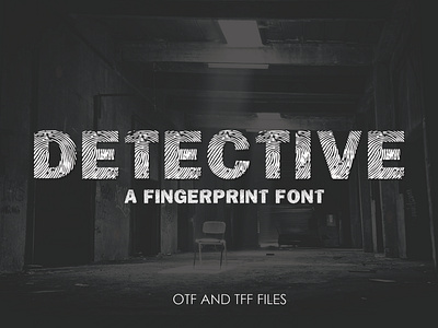 DETECTIVE, a Fingerprint Typeface agent cool design detective display fingerprint font letters lowercase otf spy ttf typeface uppercase