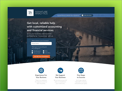 Signature Analytics | Consultation Landing Page cro design financial klientboost landing page leadgen