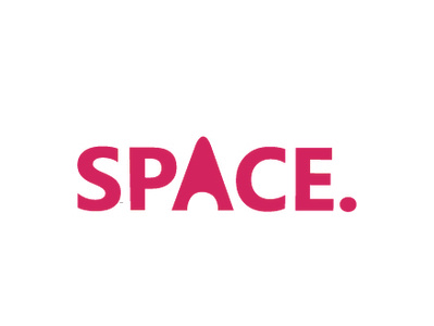 Space branding identity logo minimalist simple typography vector