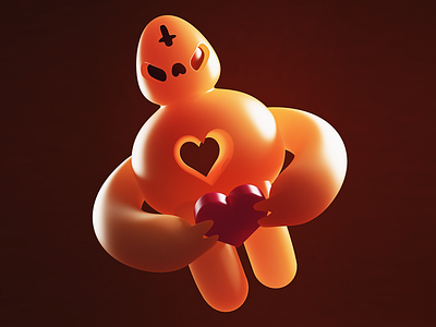 Empty Love 3d c4d cgi colors design empty love monster render valentine