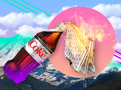 Surreal Stories: Collection 1 - Diet Coke Cocktail coca cola diet coke fire molotov cocktail mormon soda surreal surrealism