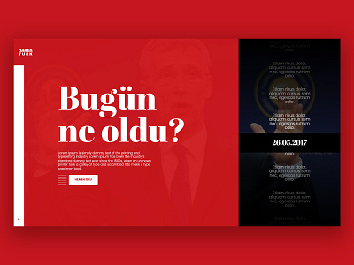 HaberTürk - Landing page front end landing page news news feed uidesign ux ui design web webdesign