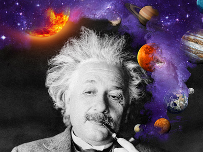 Surreal Stories: Collection 1 - Einstein Planets albert einstein einstein galaxy outer space pipe planets smoke space surreal surrealism universe