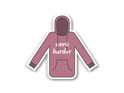 Hoodie 2d flat design hoodie illustration sticker vector vectorillustration