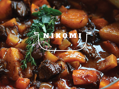 NIKOMI 煮込み design food food logo futurecommanddesignoffice hiroshima hotpot japan logo japanese food nabe nikomi pot restaurant restaurant logo stew 煮込み 鍋