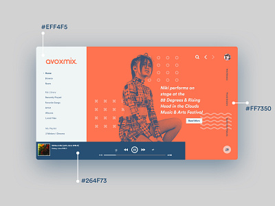 avoxmix Website UI Design aplication design app design branding design flatdesign indonesia music music app music art ui uidesign ux web web deisgn website design